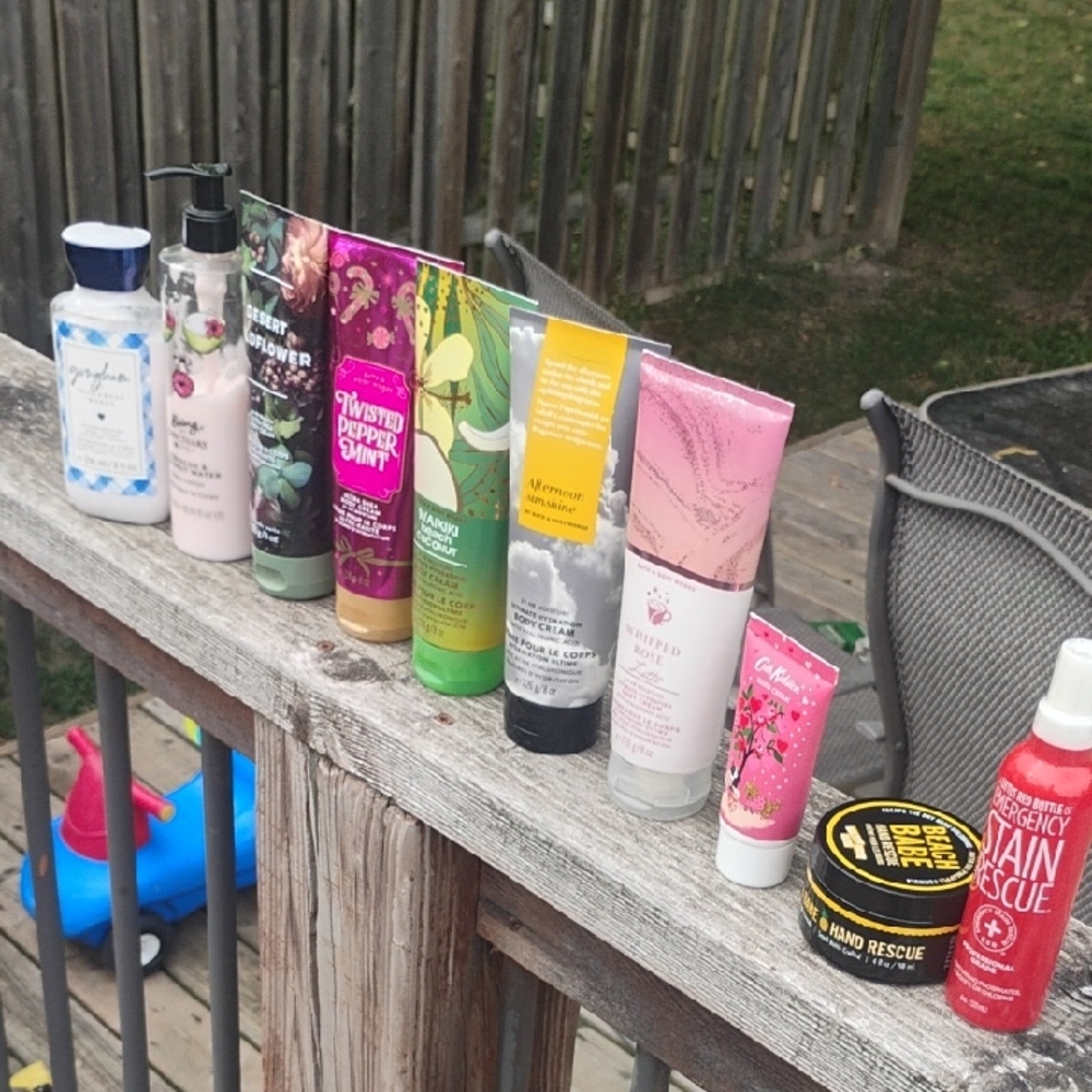 USED Bath & Body Works BODY LOTION AND HAND CREAM LOT -- ALL MORE THAN HALF FULL